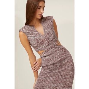 Self-Portrait Spacedye Knit Dress w/ Waist Detail